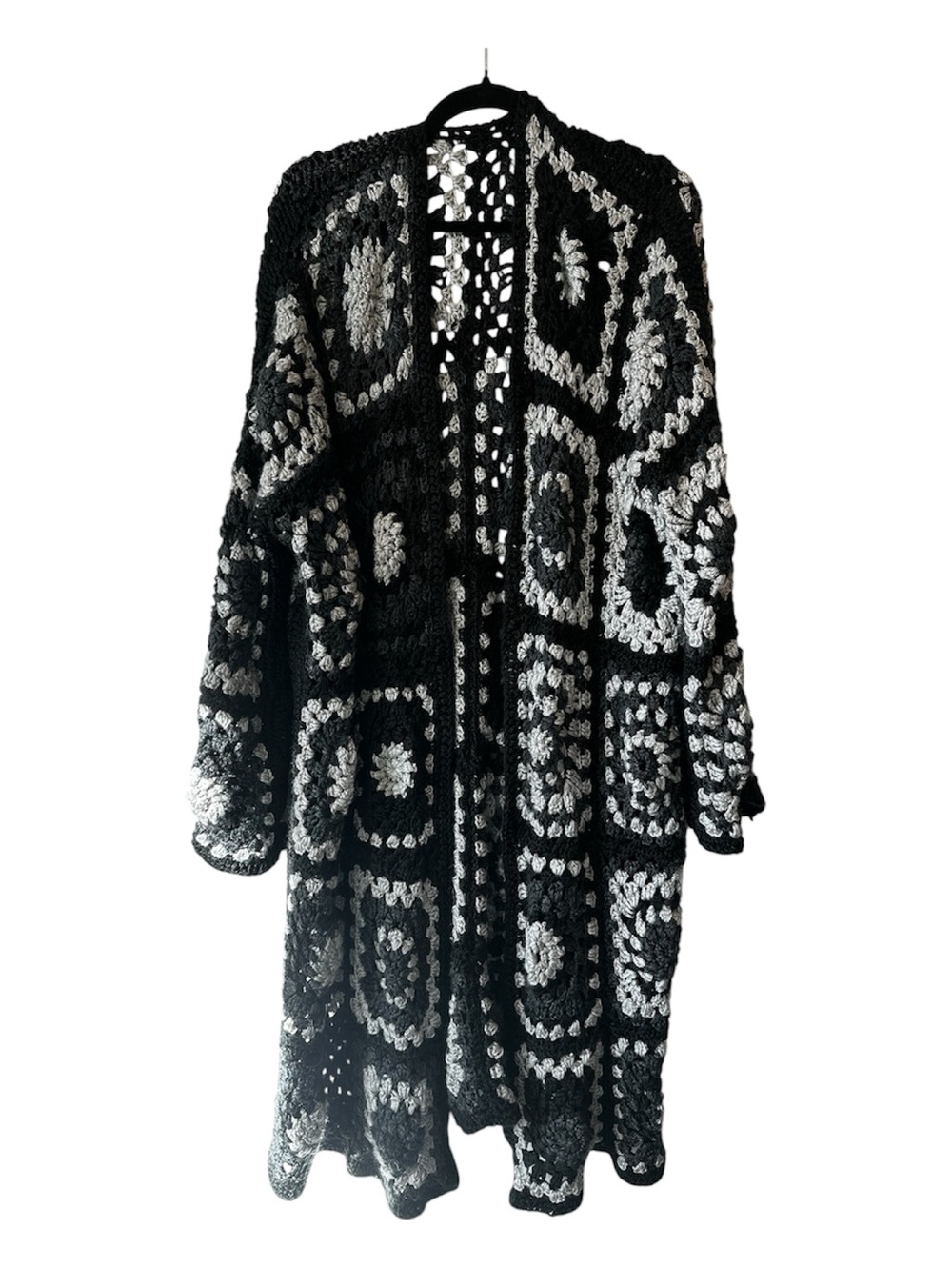 Handmade Granny Square Crotchet Longline Cardigan